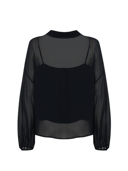 Blusa over Valdai in seta Blu MAX MARA STUDIO | 2516261021600006